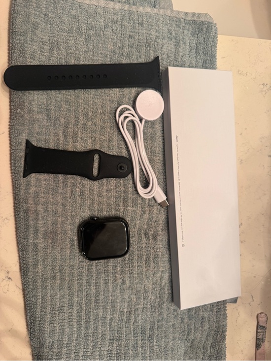 Other - Black Smartwatch with Magnetic Charger and Replacement Bands